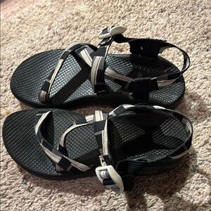 Chaco Black and White Strappy Sandals
